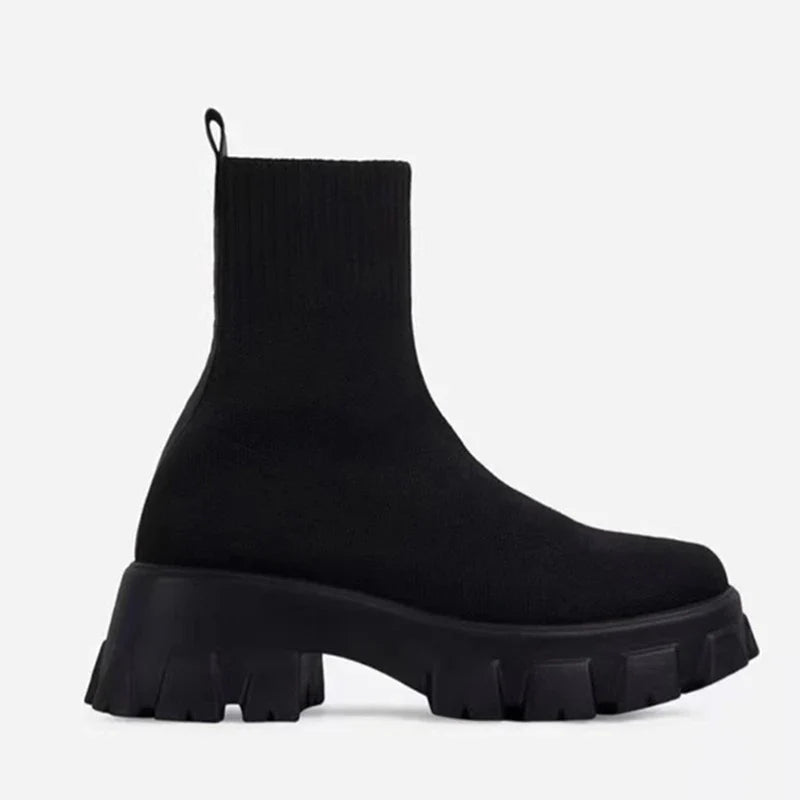 מגפי גרב בעיצוב פלטפורמה - קורי