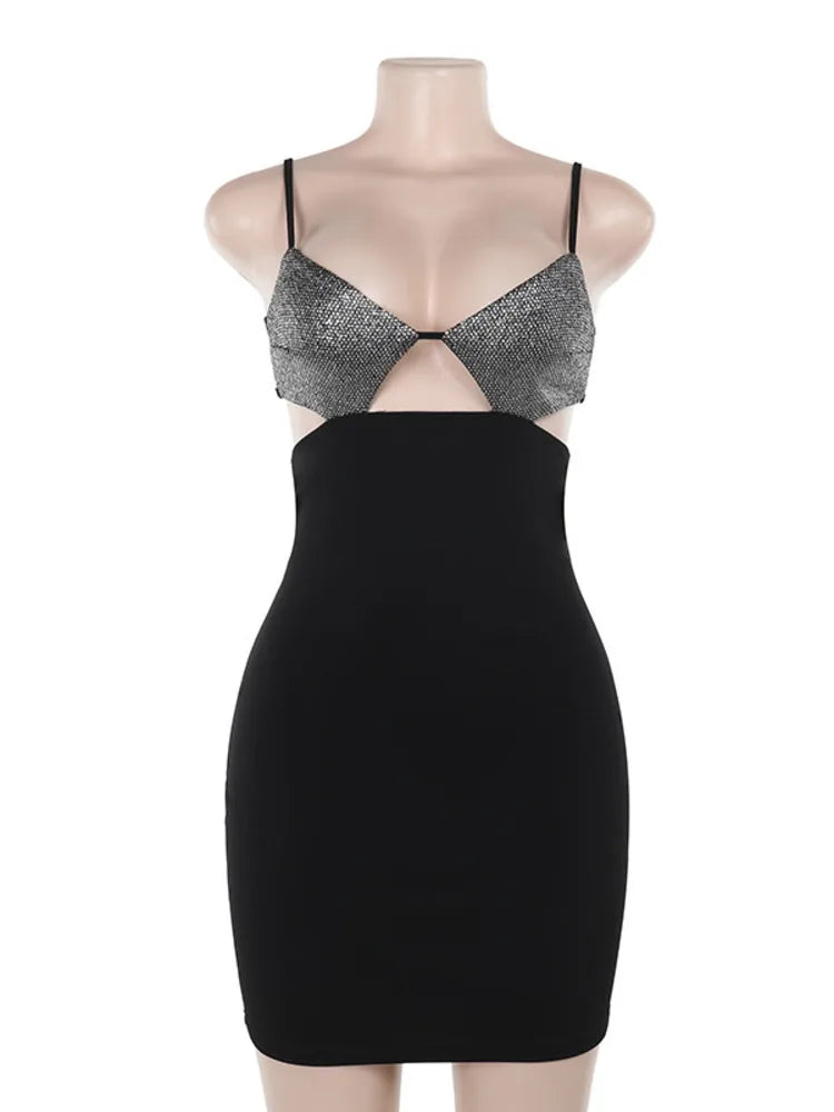 שמלת מיני חלק עליון בעיצוב פייטים - ברייט