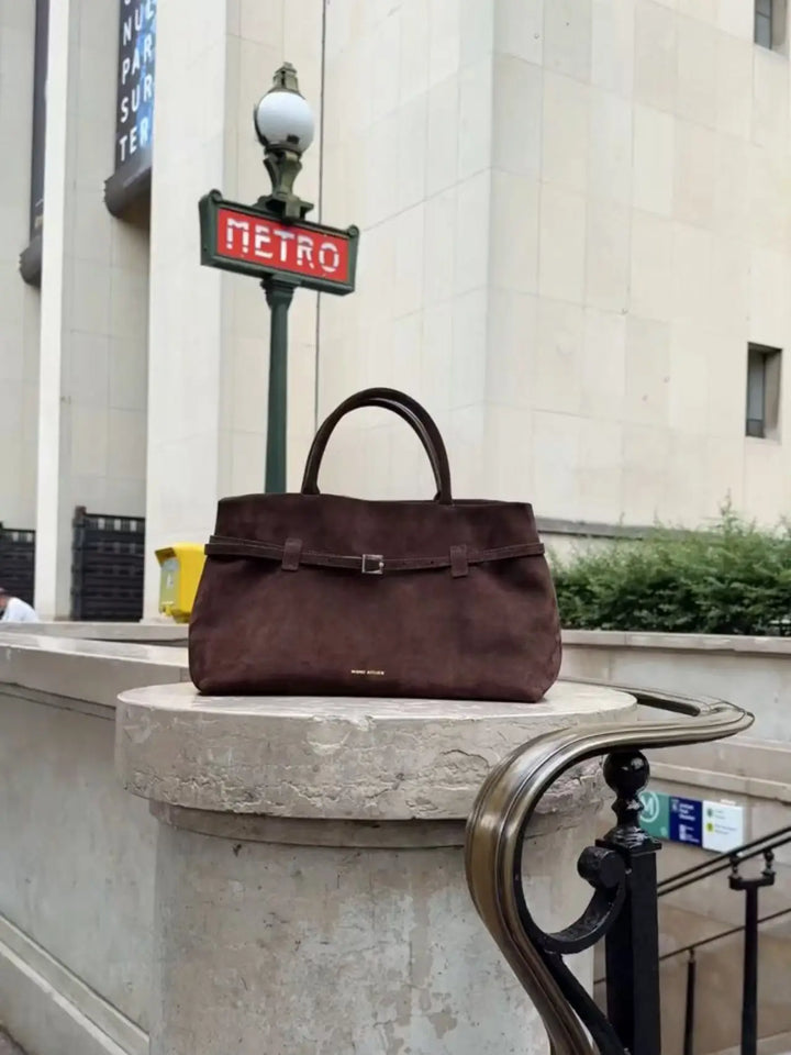 Suede / leather bag with luxury design