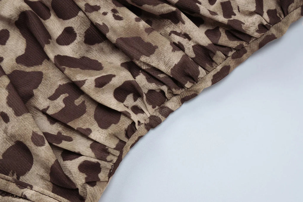 בגד גוף מנומר שיפון בעיצוב מיוחד  - ריילי