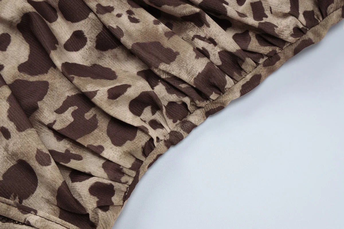 בגד גוף מנומר שיפון בעיצוב מיוחד  - ריילי