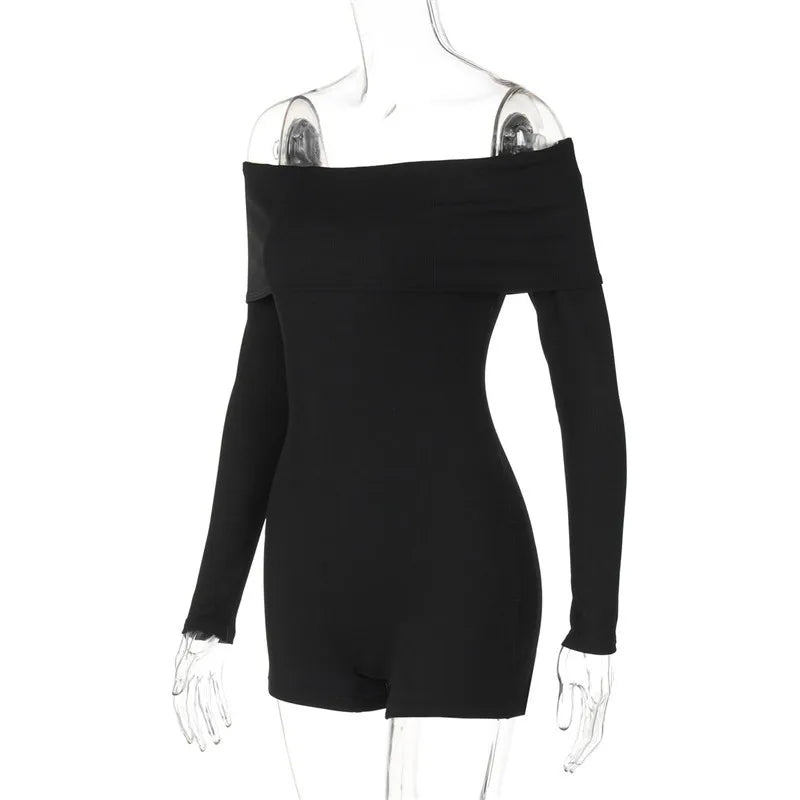 חליפת חלק אחד סרוגה כתפיים חשופות - מיי