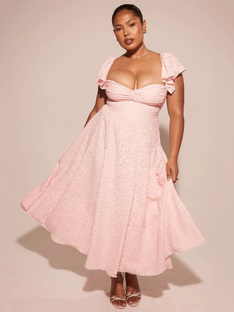 שמלת מידי תחרה - ROSIE