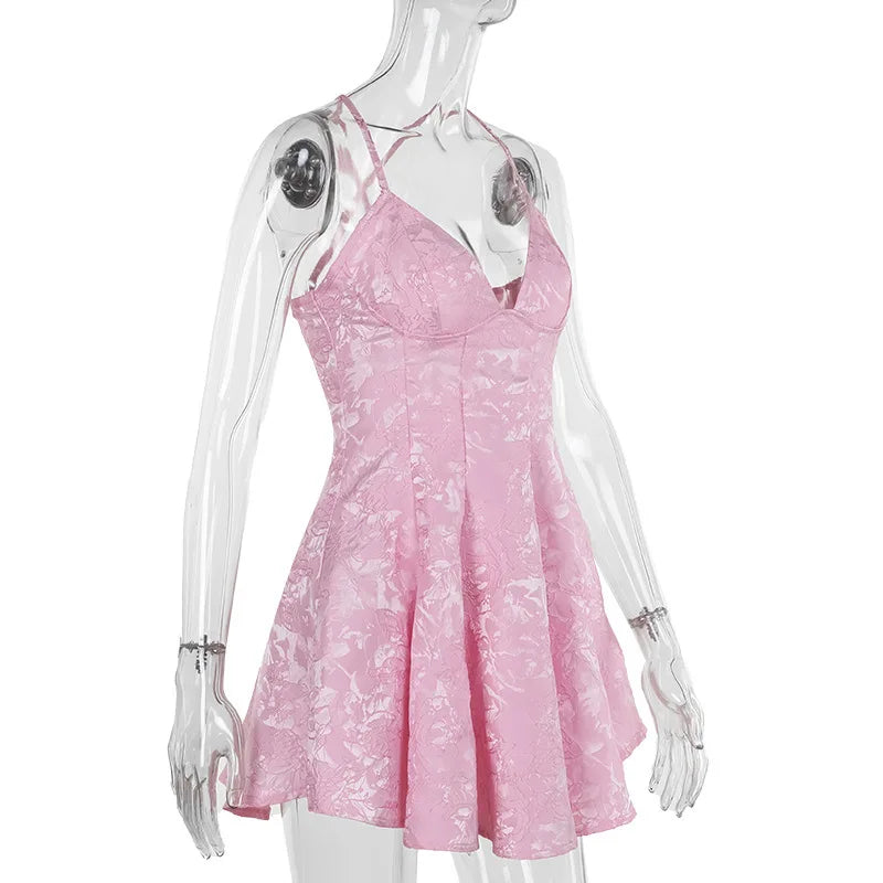 שמלת מיני בעיטור רקמת איורי פרחוני - דפני