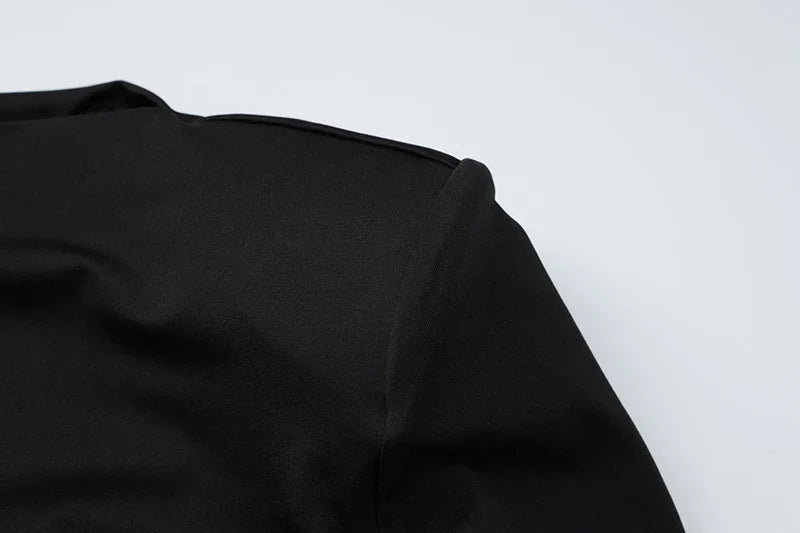 שמלת מקסי בעיטור אבזמים וקיפולים - MELANIE