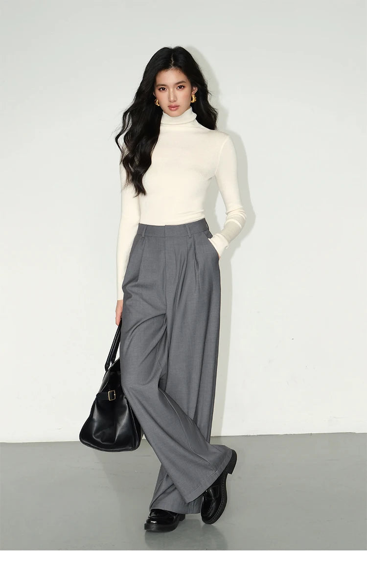 High-waisted tailored pants in a LOOSE design