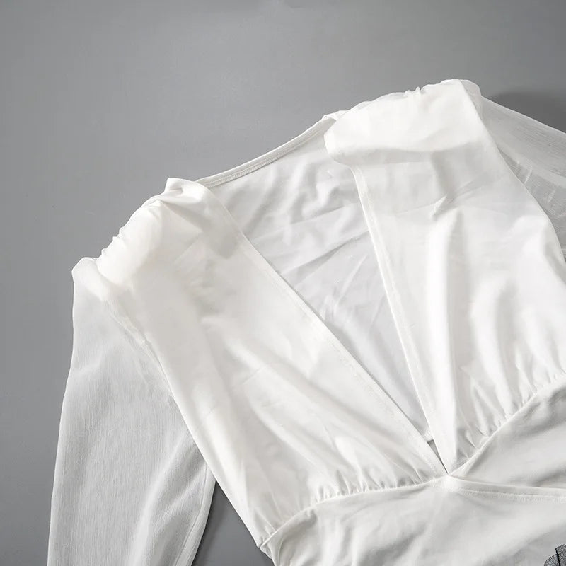 שמלת מיני מעטפת בעיטור שרוולים נפתחים - לילך