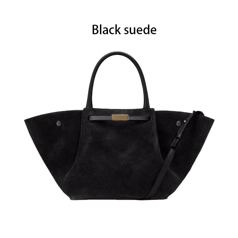 Leather / suede bag with classic design