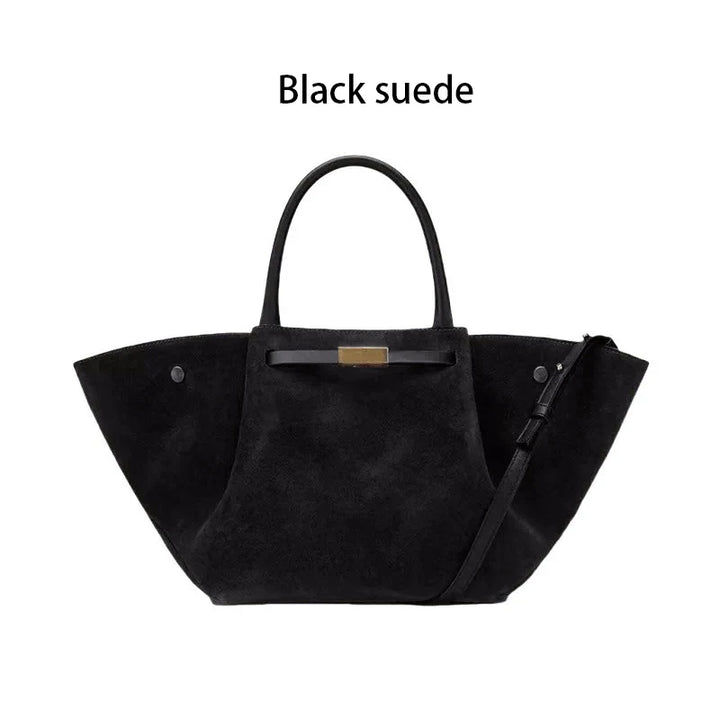 Leather / suede bag with classic design