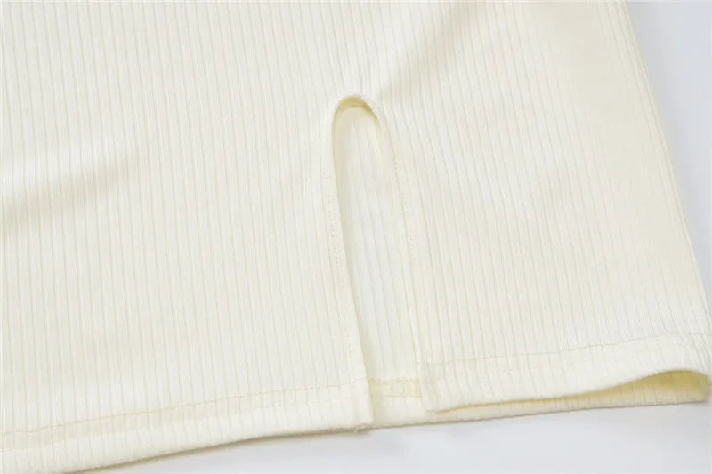 שמלת מיני סרוגה כתפיים חשופות בעיטור סרטי פפיון - יאנגה