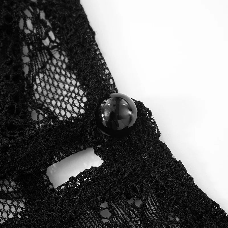 שמלת מיני כיווצים בעיצוב תחרה  - ניה