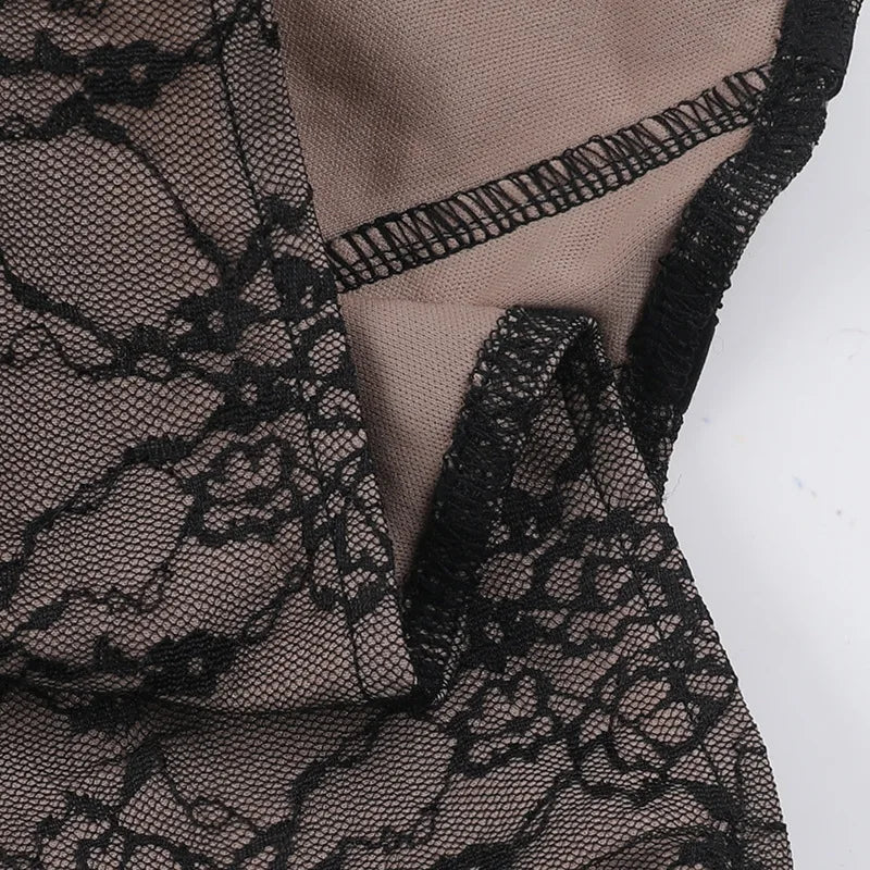 טופ מחוך תחרה בעיטור שרוולון תחרה - מילה