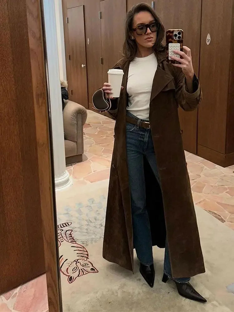 מעיל זמש ארוך - קאמי