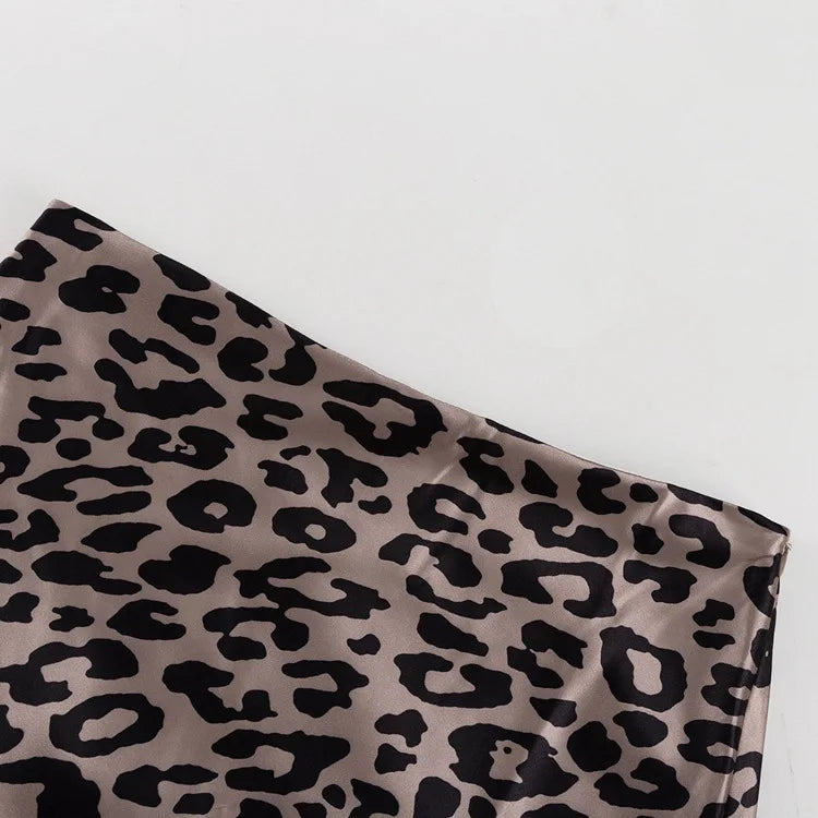 חצאית מקסי סאטן מנומרת - TAY