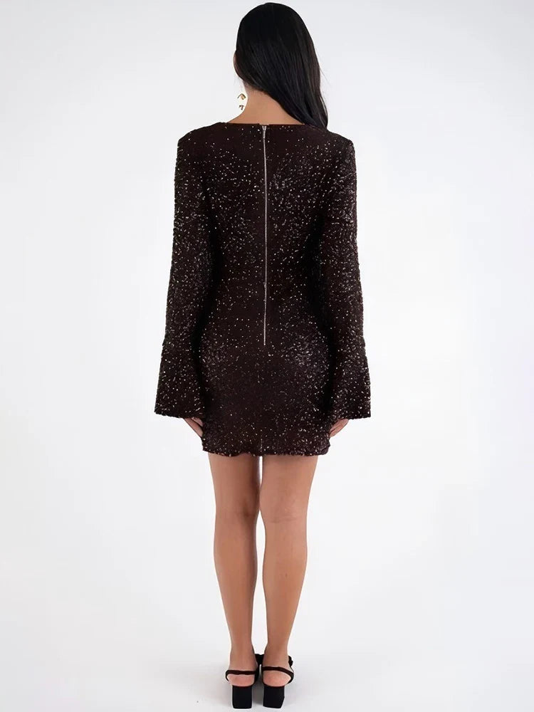 Bow tie sequin mini dress - ZADIG