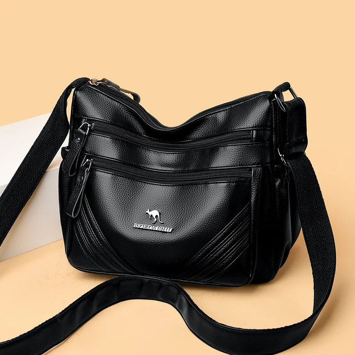 Leather bag with comfortable design - various storage compartments