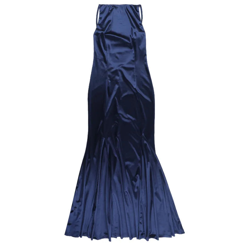 שמלת מקסי סאטן גב פתוח - ריין