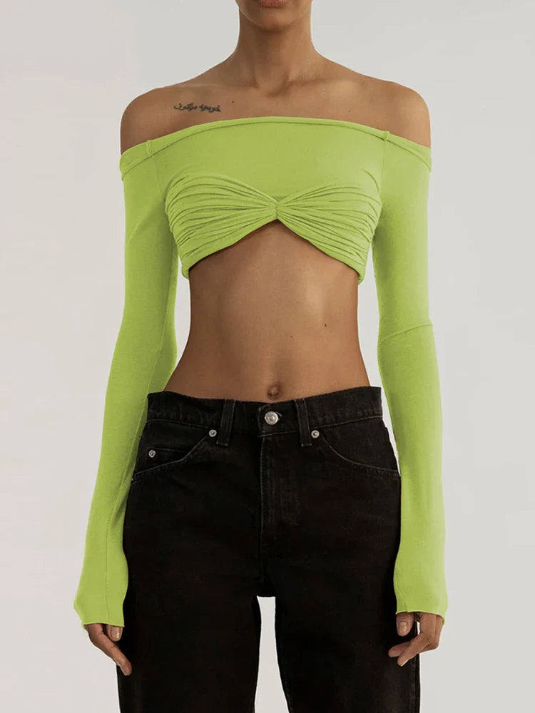 חולצת קרופ טופ - אמי