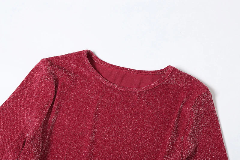 שמלת מקסי נצנצים בעיצוב שסע עמוק - Harlow