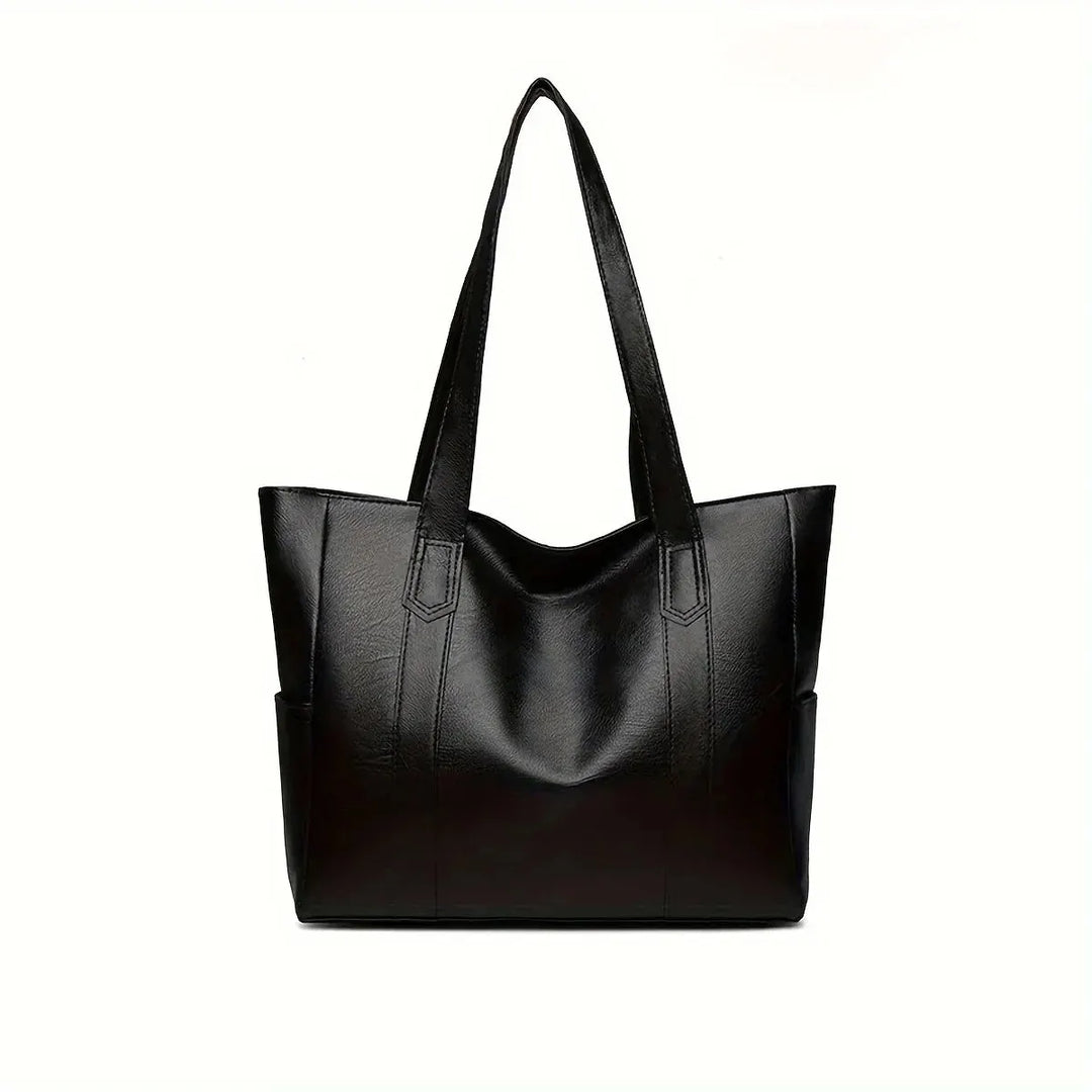 Large faux leather bag with classic design