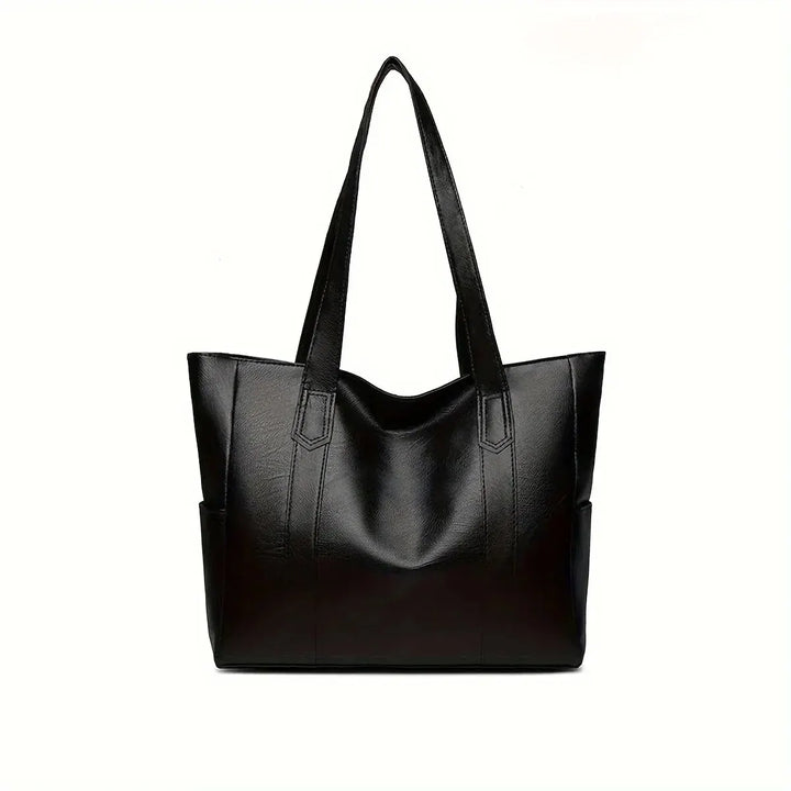 Large faux leather bag with classic design