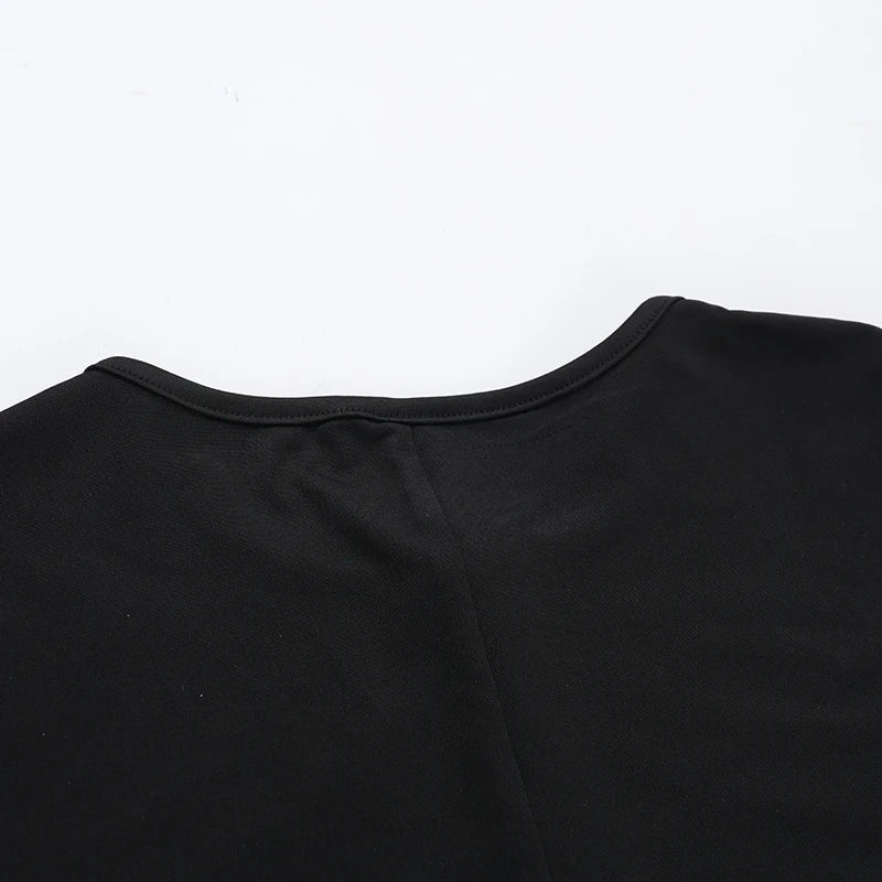 אוברול צמוד קצר בד מחטב סגירת רוכסן קדמי - Nina