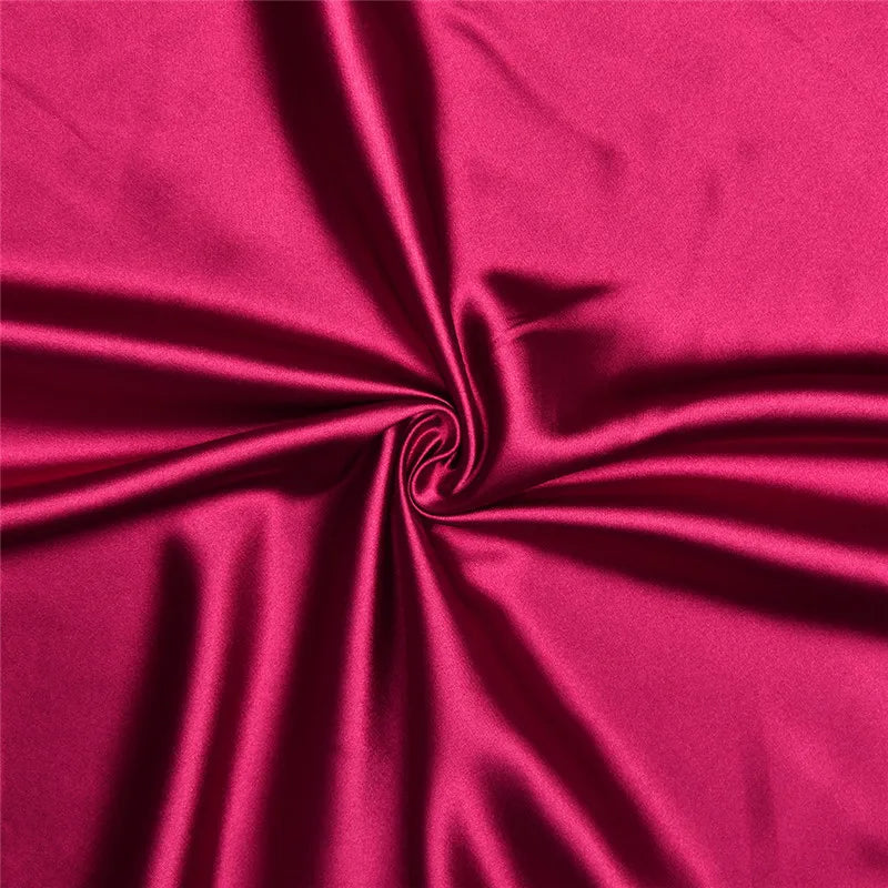 שמלת מקסי סאטן בעיטור רצועות פרחים בגב - ולנסיה