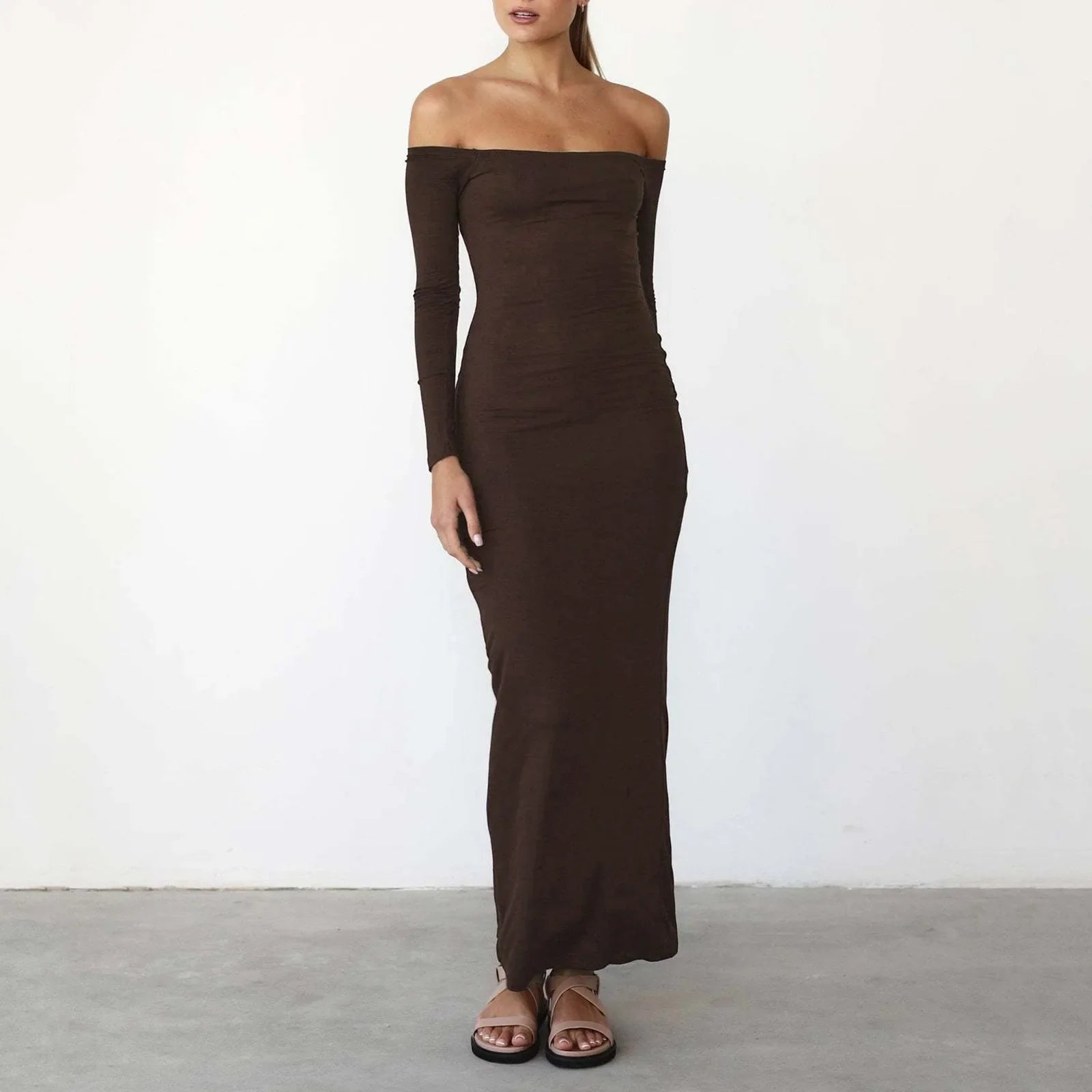 שמלת מקסי כתפיים חשופות - Sydney