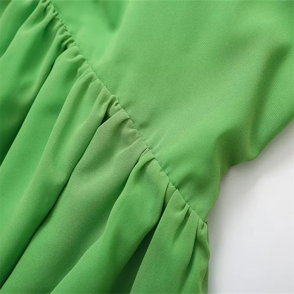 שמלת מיני מלמלה שרוולים פתוחים - נויה לי