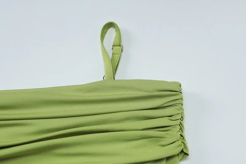 שמלת מקסי כתפיים חשופות בעיצוב כתפיות - גאלה