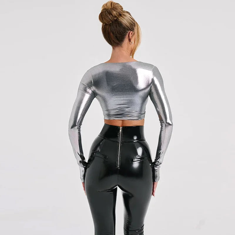 חולצת דמוי עור - אניס