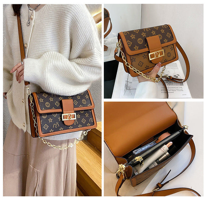 Bag with faux leather design
