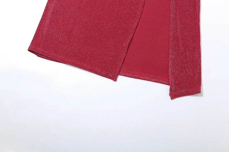 שמלת מקסי נצנצים בעיצוב שסע עמוק - Harlow