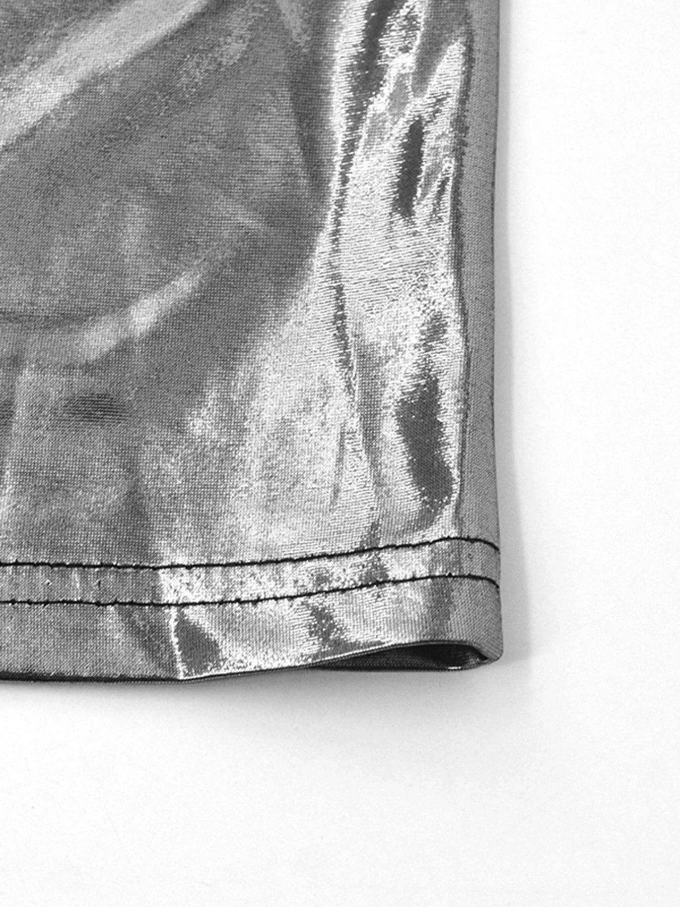 שמלת מקסי גב פתוח סטייל מטאלי - ALEXA