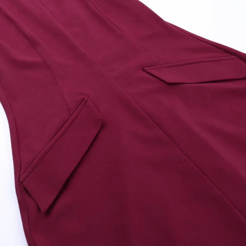 שמלת מיני בגזרה מחויטת בעיטור כיסים - אנטוניה