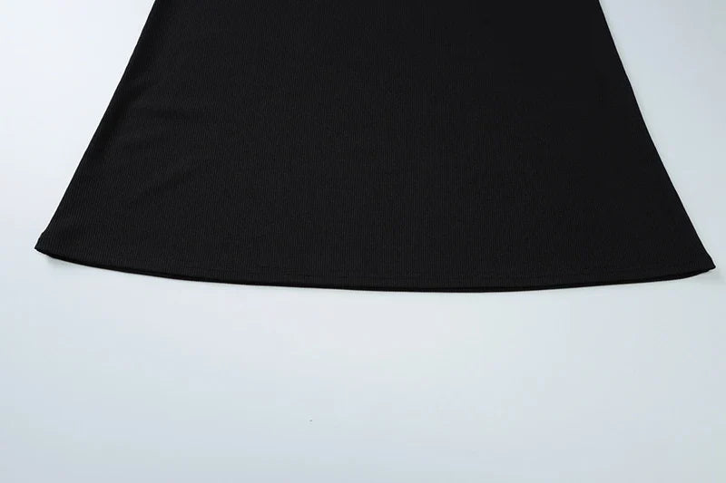 שמלת מקסי קולר סרוגה בעיטור פרח גב פתוח - Amalia