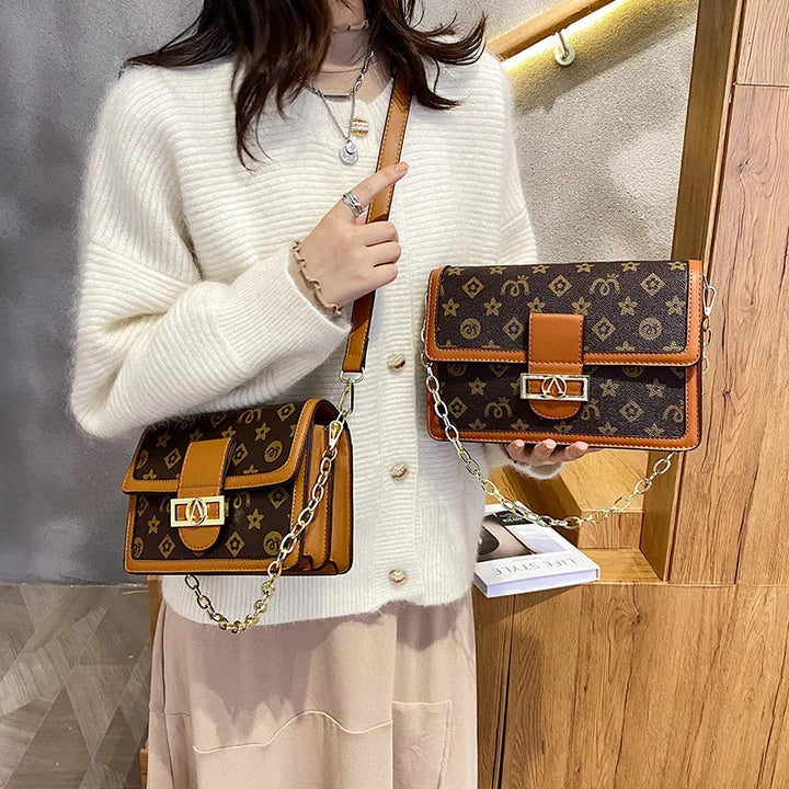 Bag with faux leather design
