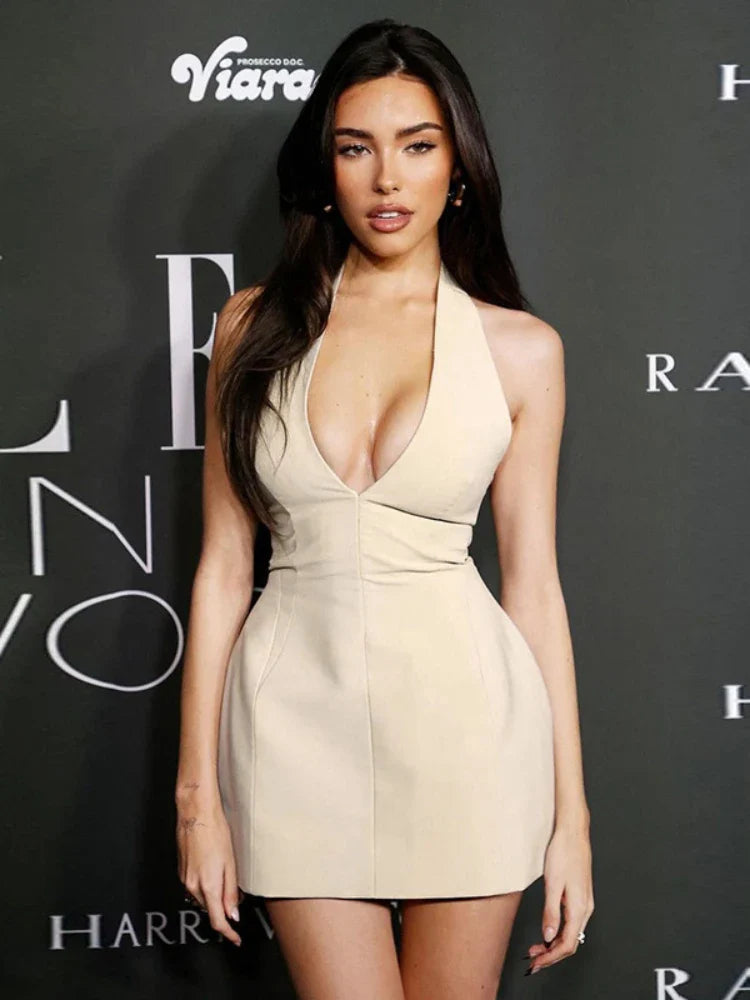 שמלת מיני מחשוף V עמוק - מאדי