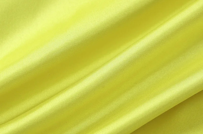 סט סאטן שני חלקים חולצה וחצאית מקסי - דניאלה