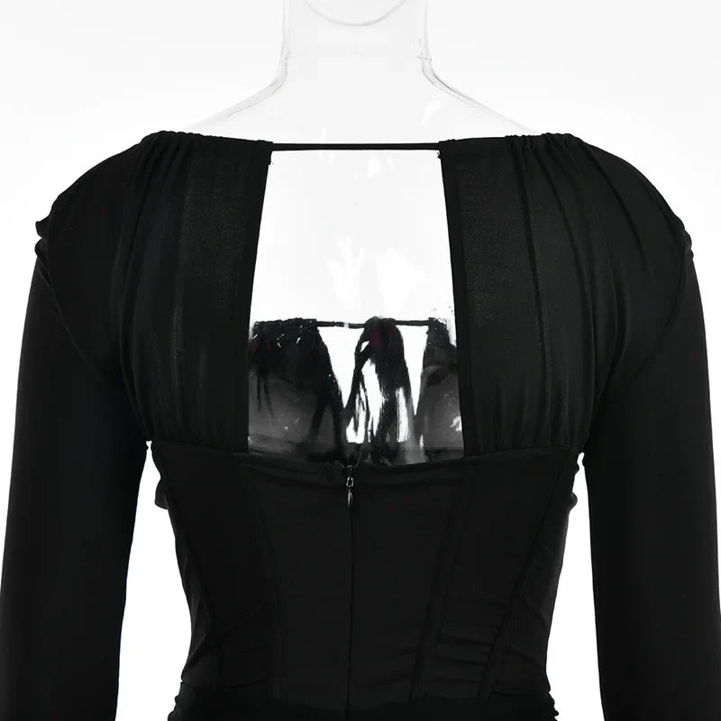 שמלת מיני בעיצוב מחוך וקשירה - KASIE