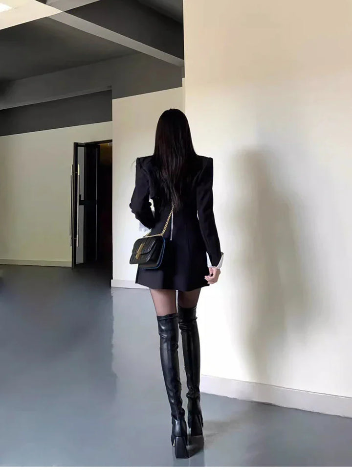 High heeled leatherette boots - Carla