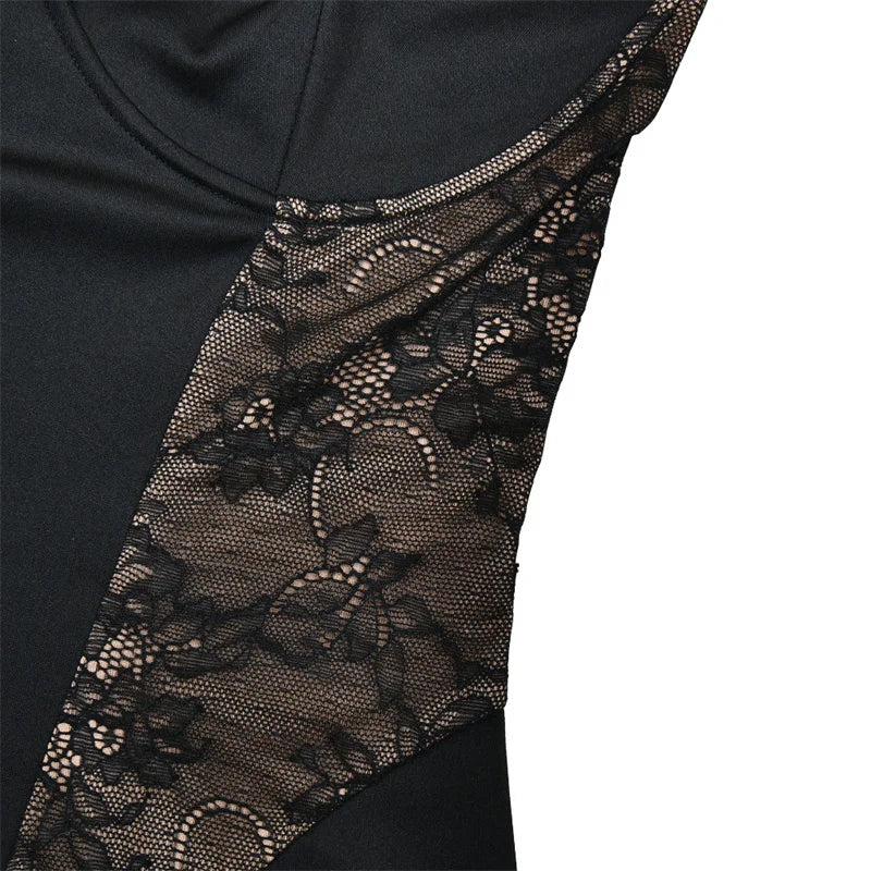 Mini dress with a lace design - Lana