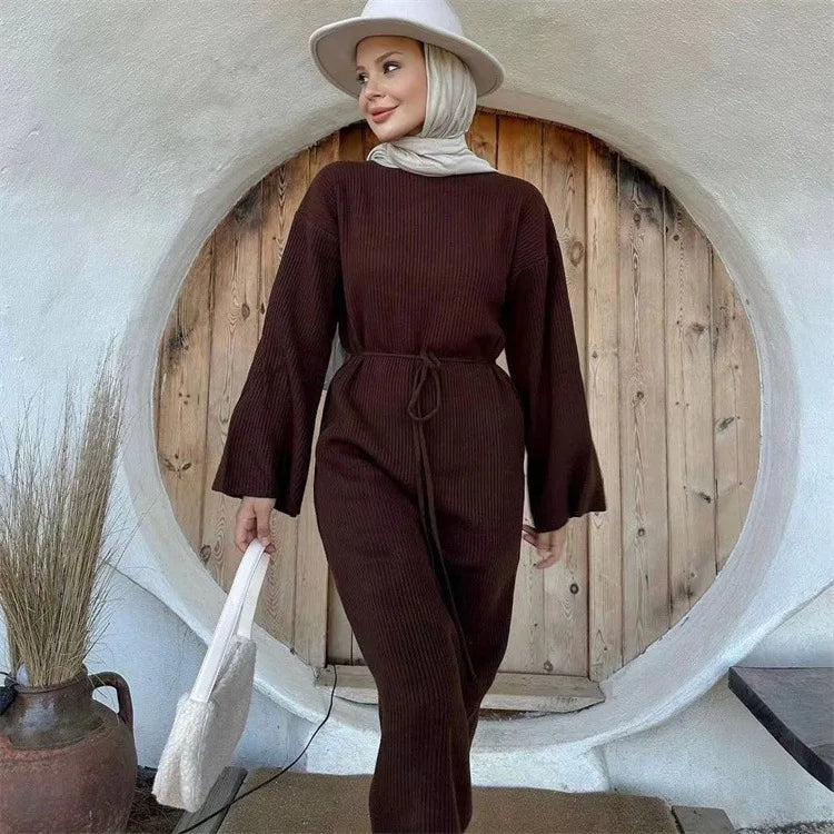 שמלת מקסי קאז׳ואל סרוגה - עמיתה