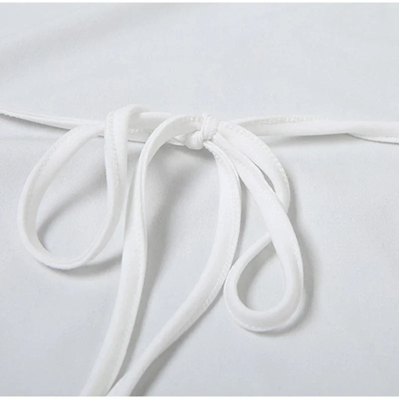 שמלת מיני בד פשתן בגזרת A גב פתוח - מרלין