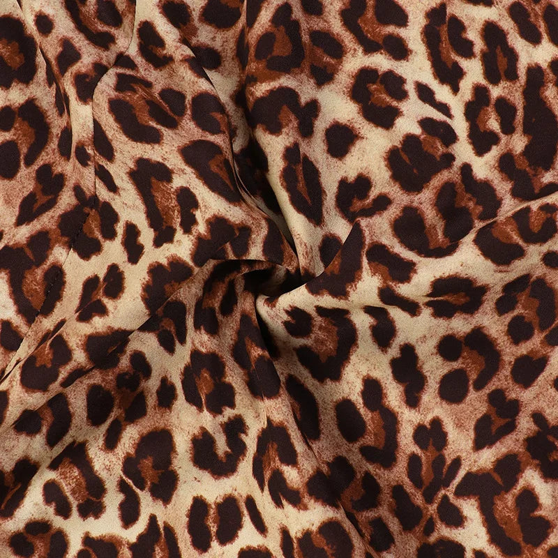 שמלת מקסי מנומרת קשירה בצוואר - RONA