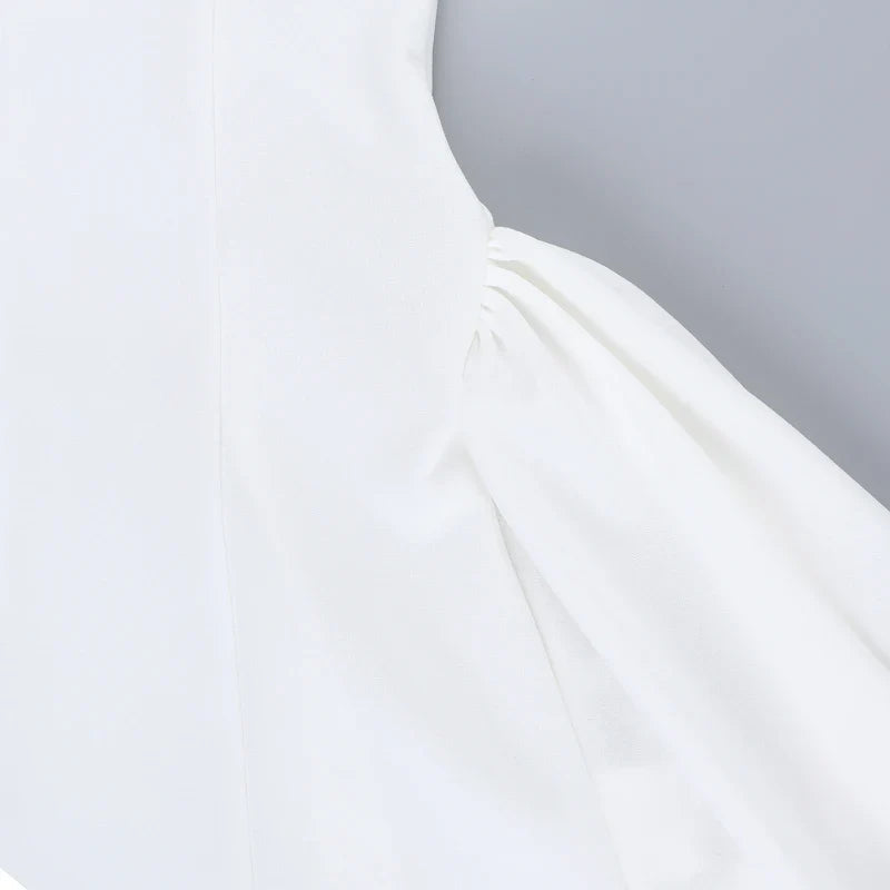 שמלת מיני גזרת A אלגנטית - נעה