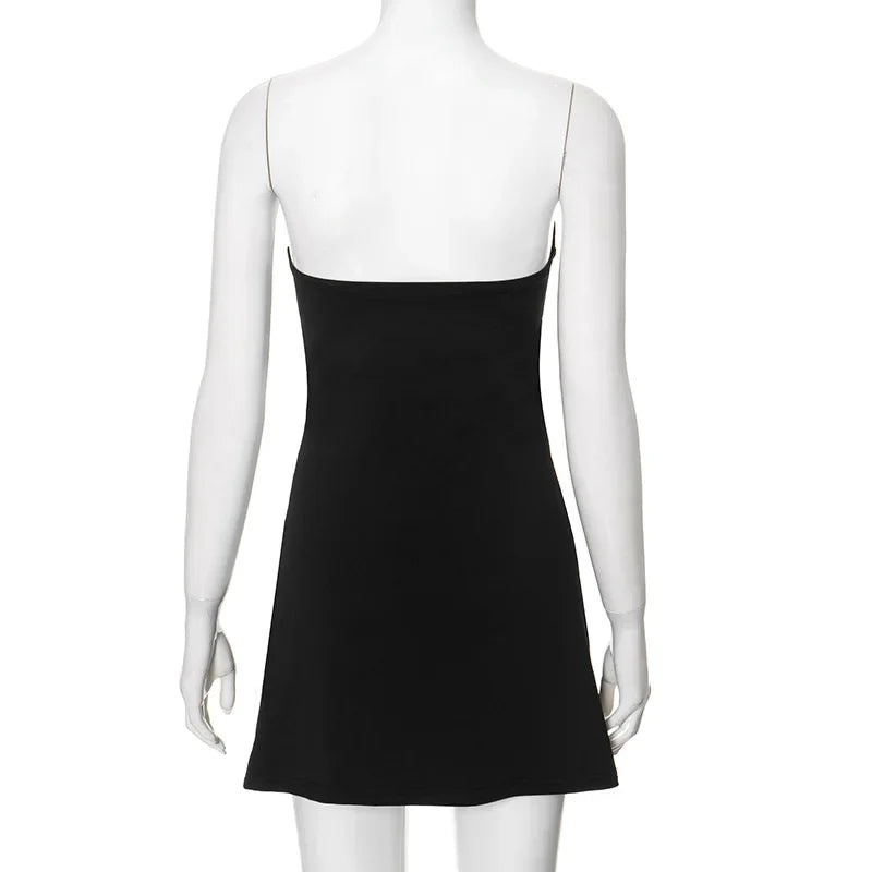 שמלת מיני סטרפלס בעיטור צדפות זהב - שונית