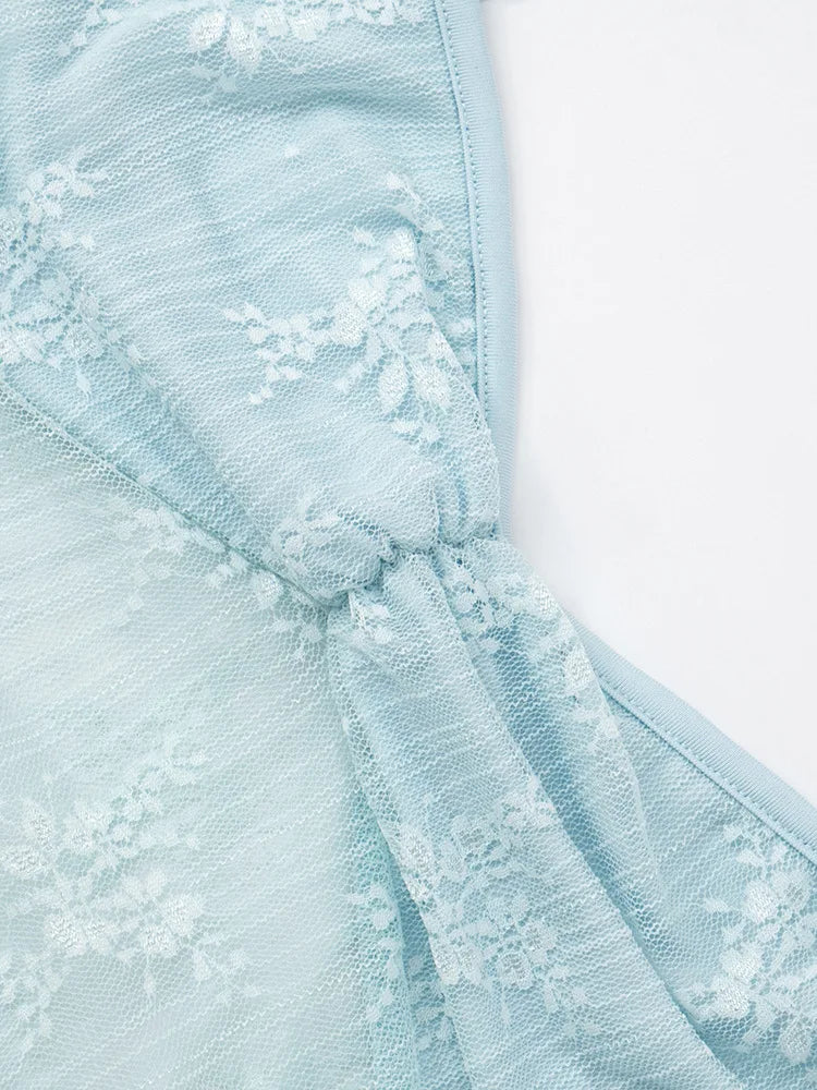 שמלת מקסי בעיטור תחרה - שרי