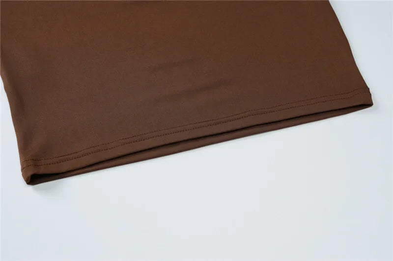 חליפת שני חלקים טייץ שלושת רבעי בעיצוב קשירה וחולצת שרוולי פעמון - קנדי