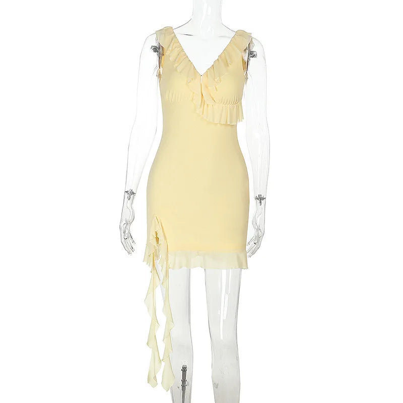 NID Mini Dress with Lace Trim - Leon